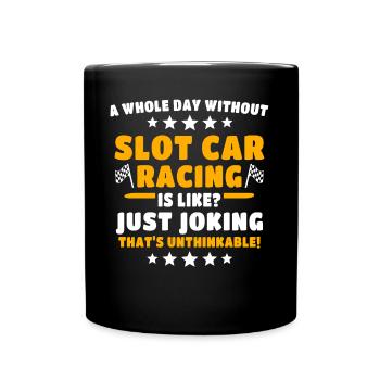 Slot Car Slotrace - Tasse einfarbig - Schwarz - Vorne