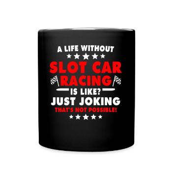 Slot Car Slotrace - Tasse einfarbig - Schwarz - Vorne