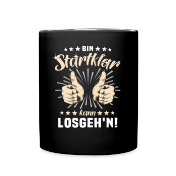 Motivation Kann Losgehen Sprüche - Tasse einfarbig - Schwarz - Vorne