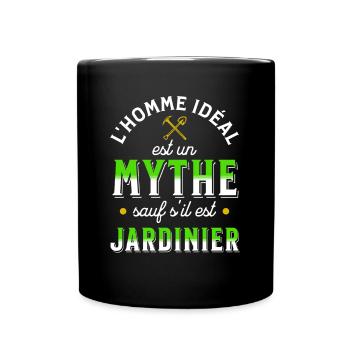 Jardin idée cadeau pour Jardinier Potager Citation - Mug uni - noir - Devant