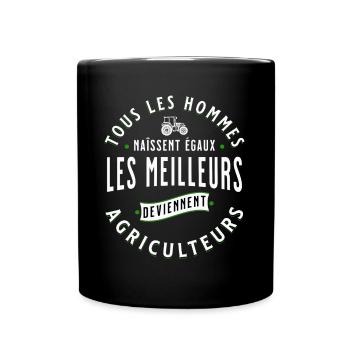 Agriculteur cadeau pour fermier tracteur humour - Mug uni - noir - Devant