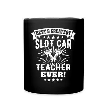 Slotcar Slot Car Slotracing - Tasse einfarbig - Schwarz - Vorne