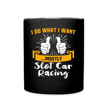 Slot Car Racing Slotrace - Full Colour Mug - black - Front