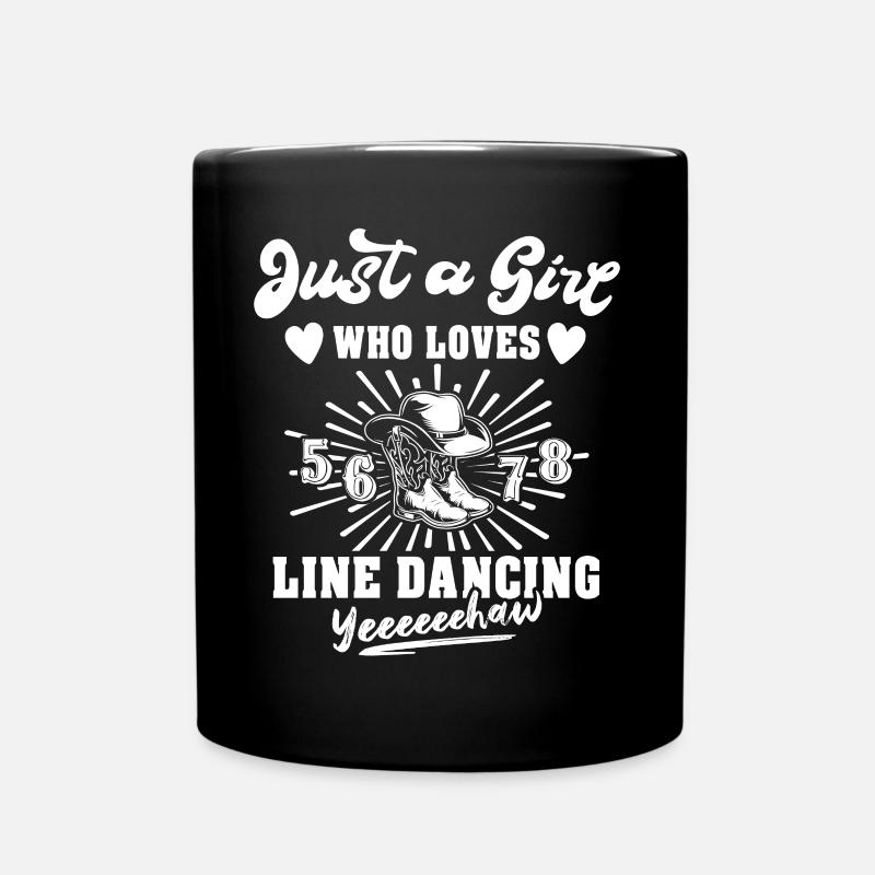 Line Dancing Line Dance - Tasse einfarbig - Schwarz