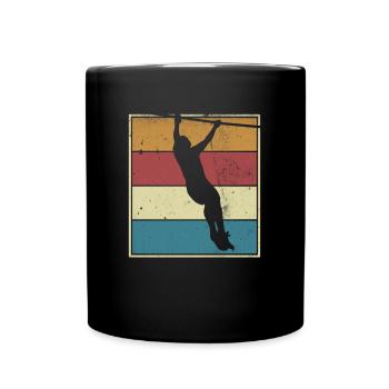 Klimmzüge Retro Eigengewicht Workout Geschenk - Tasse einfarbig - Schwarz - Vorne