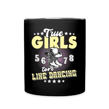 Line Dance Women Line Dancing - Full Colour Mug - black - Front