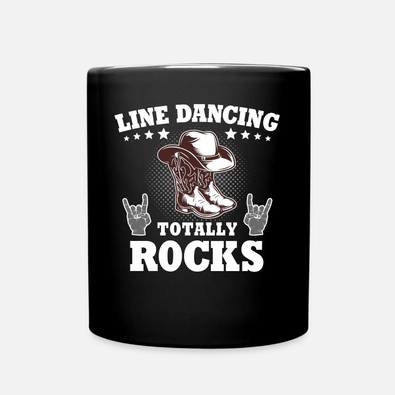 Line Dance Line Dancing - Full Colour Mug - black