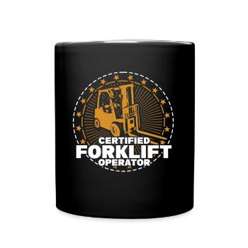 Vintage Forklift Operator Driver Trucker Forklift - Mug uni - noir - Devant