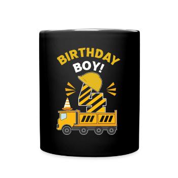 4 Jahre alte Kinder lieben LKW-Fahrer Trucker - Tasse einfarbig - Schwarz - Vorne