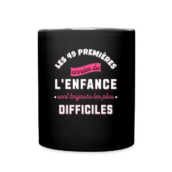Anniversaire 49 ans Idée cadeau date de naissance - Mug uni - noir - Devant
