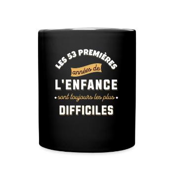 Anniversaire 53 ans Idée cadeau date de naissance - Mug uni - noir - Devant