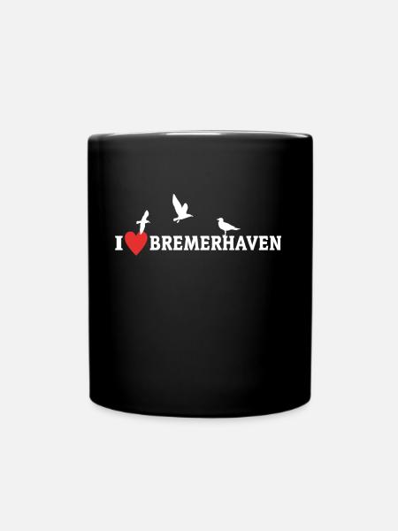 I Love Bremerhaven Liebe Bremerhavener - Tasse einfarbig - Schwarz