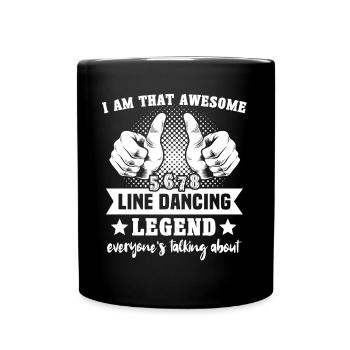 Line Dancing Legend Line Dance - Full Colour Mug - black - Front