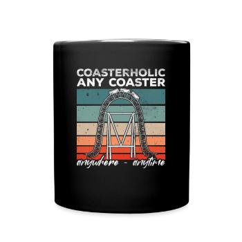 Drôle de cadeau de montagnes russes pour fête foraine - Mug uni - noir - Devant