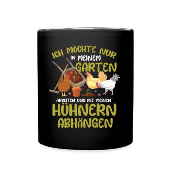 Garten Hobbygärtner Gärtner Gärtnerin Gartenarbeit - Tasse einfarbig - Schwarz - Vorne