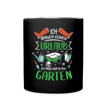 Garten Hobbygärtner Gärtner Gärtnerin Gartenarbeit - Tasse einfarbig - Schwarz - Vorne