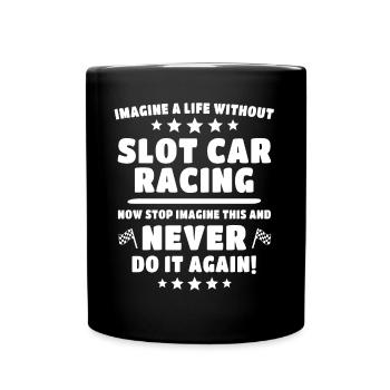 Slot Race Slot Car - Full Colour Mug - black - Front