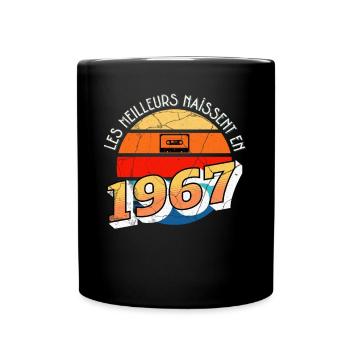 1967 Cadeau Pour Anniversaire année de Naissance - Mug uni - noir - Devant