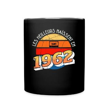 1962 Cadeau Pour Anniversaire année de naissance - Mug uni - noir - Devant