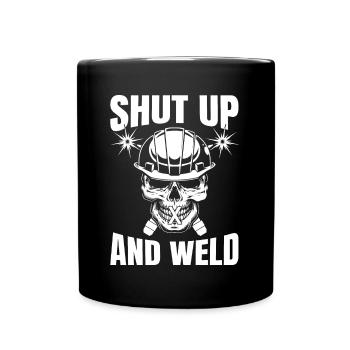 Idée cadeau de soudage de crâne et de soudure - Mug uni - noir - Devant