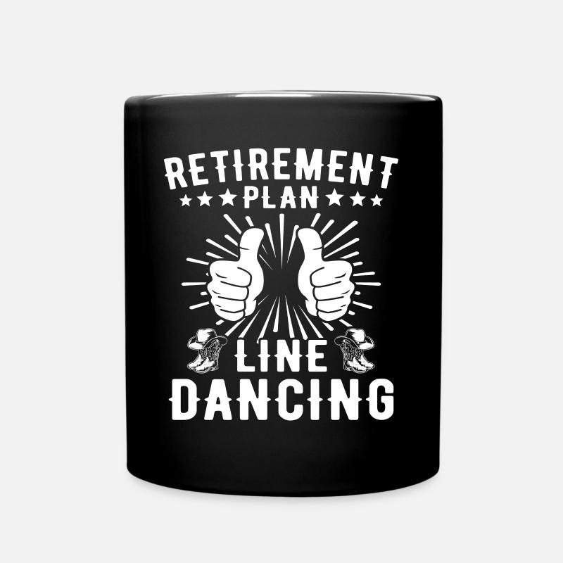 Line Dance Line Dancing - Full Colour Mug - black