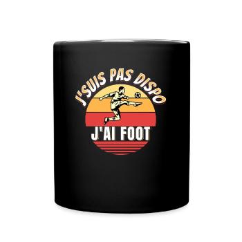 Football Idée Cadeau Pour Footballeur Sport Humour - Mug uni - noir - Devant