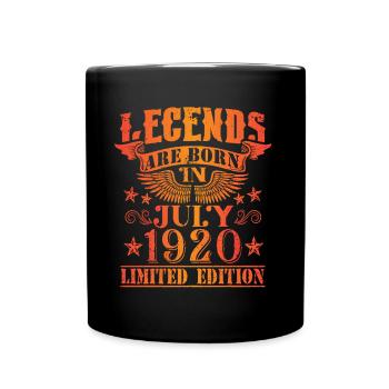 Anniversaire Juillet 1920 Edition Limitée Millésime - Mug uni - noir - Devant