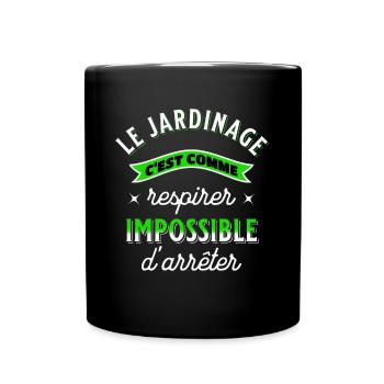 Jardin idée cadeau pour Jardinier Potager Citation - Mug uni - noir - Devant