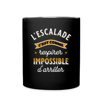 Escalade Idée Cadeau pour Sportif Grimpeur Humour - Mug uni - noir - Devant