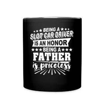 Slot Car Vater - Tasse einfarbig - Schwarz - Vorne