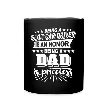 Slot Car Papa - Tasse einfarbig - Schwarz - Vorne