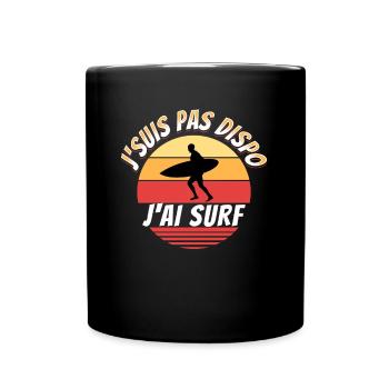 Surf Idée Cadeau Pour Surfeur Citation Humour - Mug uni - noir - Devant