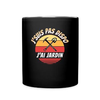 Jardin idée cadeau pour Jardinier Potager Citation - Mug uni - noir - Devant