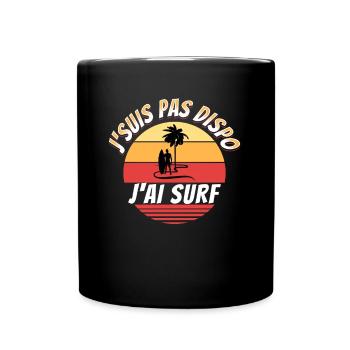 Surf Idée Cadeau Pour Surfeur Citation Humour - Mug uni - noir - Devant