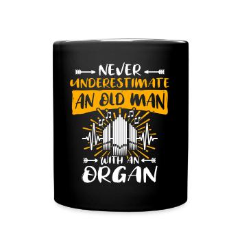 Organist underestimates Organist Mann - Full Colour Mug - black - Front