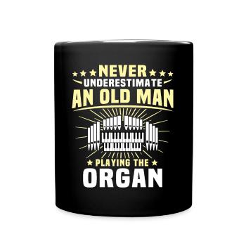 Organist underestimates Organist Mann - Full Colour Mug - black - Front