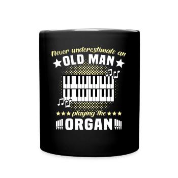 Organist underestimates Organist Mann - Full Colour Mug - black - Front