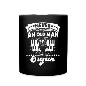 Organist underestimates organist - Full Colour Mug - black - Front