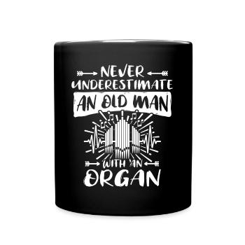 Organist underestimates organist - Full Colour Mug - black - Front