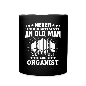 Orgelspieler Unterschätze Organist - Tasse einfarbig - Schwarz - Vorne
