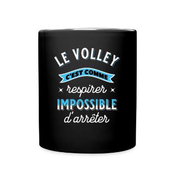 Volley Ball Cadeau Drôle Rigolo Citation Sport - Mug uni - noir - Devant
