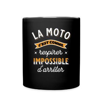 Moto Cadeau pour Motard Rigolo Humour Citation - Mug uni - noir - Devant
