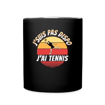 Tennis cadeau pour Tennisman rigolo Drôle Citation - Mug uni - noir - Devant