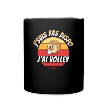 Volley Ball Cadeau Drôle Rigolo Citation Sport - Mug uni - noir - Devant
