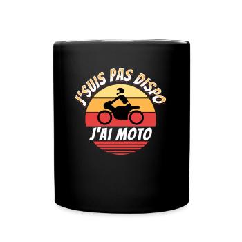 Moto Cadeau pour Motard Rigolo Humour Citation - Mug uni - noir - Devant