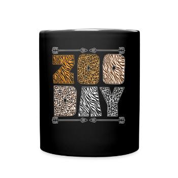 Zoo Day Garçons Filles Amoureux des animaux - Mug uni - noir - Devant