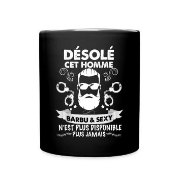 Momme barbu et sexy - Mug uni - noir - Devant