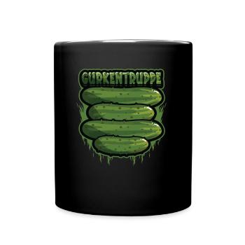 Gurkentruppe Mannschafts Outfit Humor Verein - Tasse einfarbig - Schwarz - Vorne