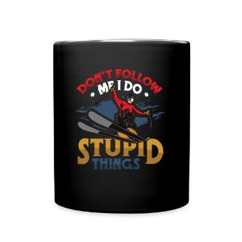 Ne me suivez pas, je fais des choses stupides - Mug uni - noir - Devant