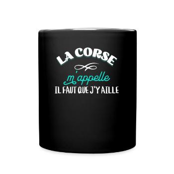 Corse Cadeau Région Rigolo île de Beauté Humour - Mug uni - noir - Devant